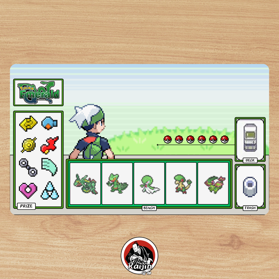 Playmat Pokemon - Pokemon Emerald! (RAIJIN CUSTOM MAT)