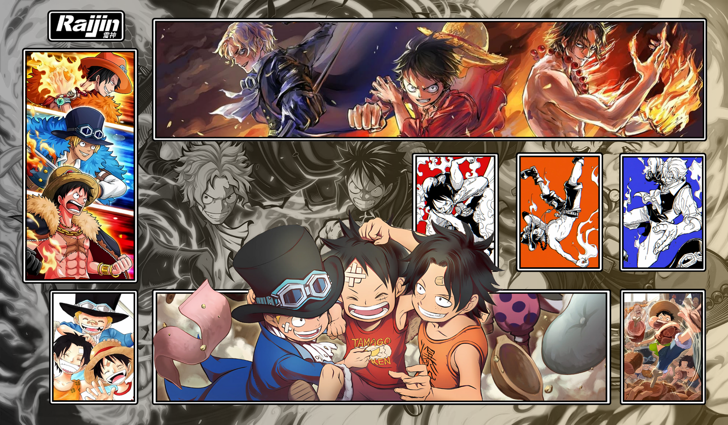 Playmat One Piece - Three Brothers! (RAIJIN CUSTOM MAT)