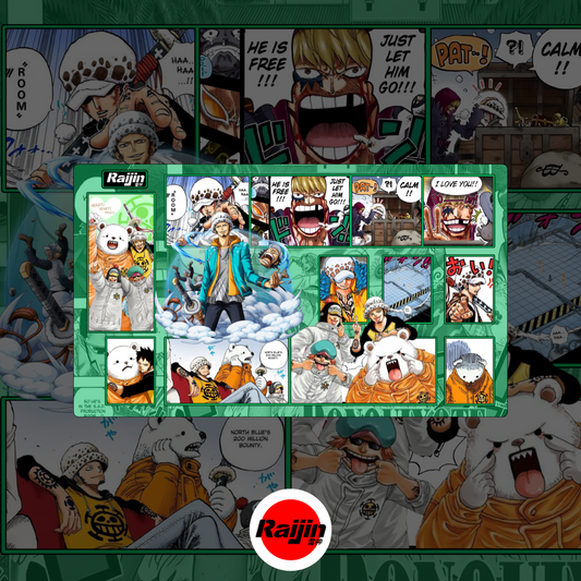 Playmat One Piece - Trafalgar Law - Green Theme (RAIJIN CUSTOM MAT)