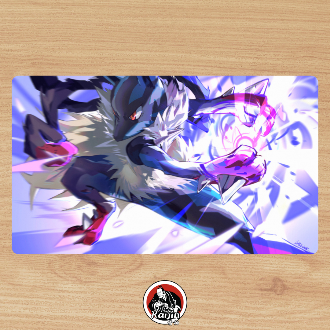 Playmat Pokemon - Mega Lucário Aura Sphere