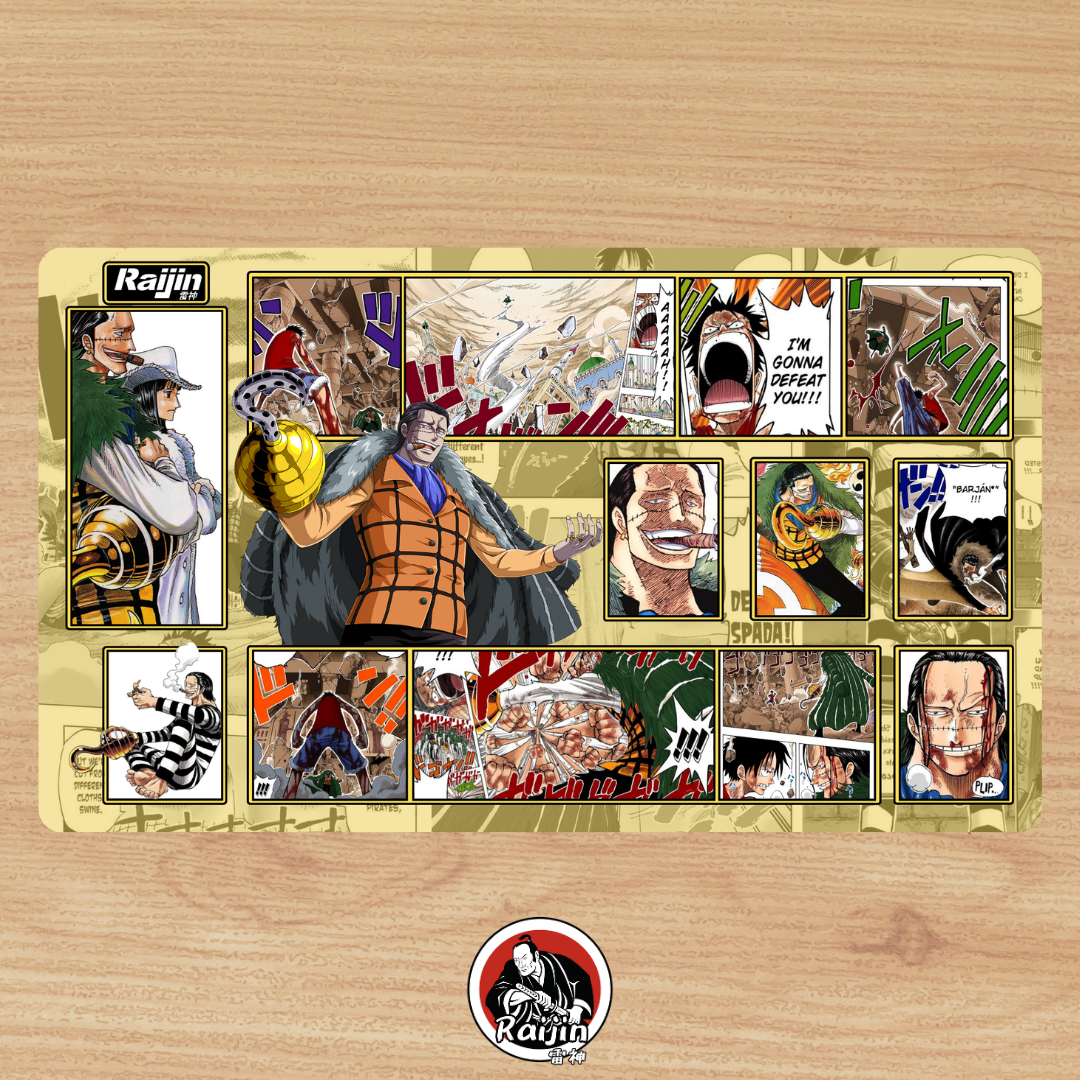 Playmat One Piece - Syr Crocolide - Yellow Theme (RAIJIN CUSTOM MAT)