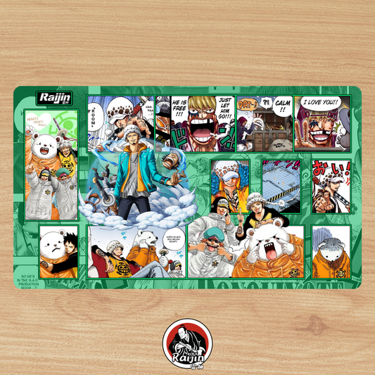 Playmat One Piece - Trafalgar Law - Green Theme (RAIJIN CUSTOM MAT)