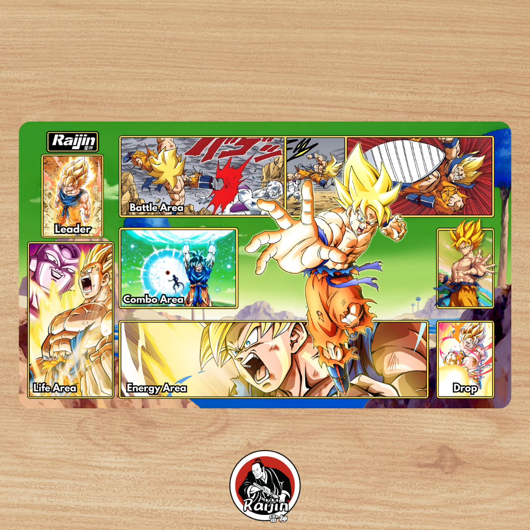 Playmat Dragon Ball Fusion World - Super Saiyan Goku! (RAIJIN CUSTOM MAT)