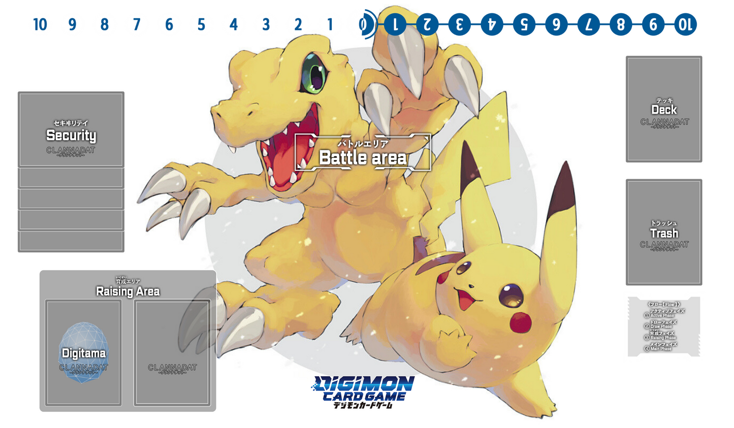 Playmat Digimon Crossover - Yellow