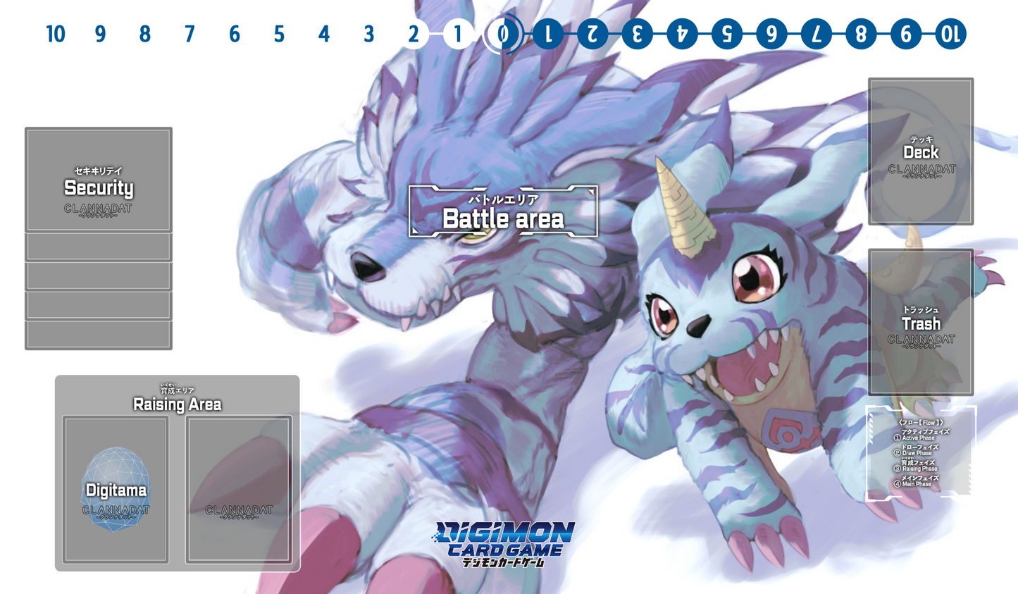 Playmat Digimon - Gabumon & Garurumon